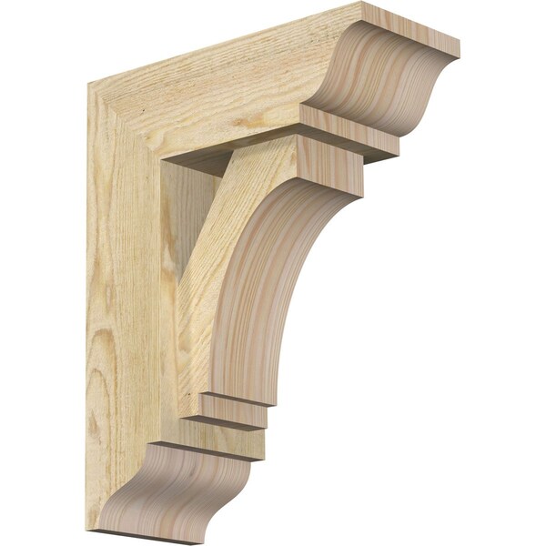 Ekena Millwork Imperial Traditional Rough Sawn Bracket w/ Offset Brace, Douglas Fir, 6"W x 14"D x 18"H BKT0604X14X18IMP01RDF - main